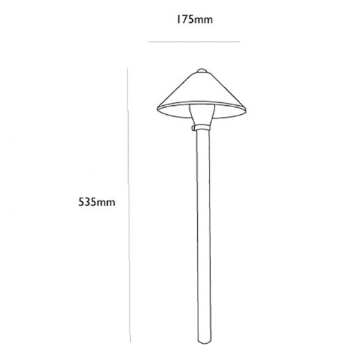 Charleston Coolie - Solid Brass Spreadlight with Ground Spike (12v) - Image 9