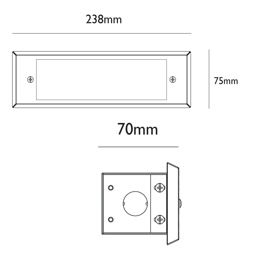Charleston Brass Brick Light - Frosted Glass Front (240v) - Image 17