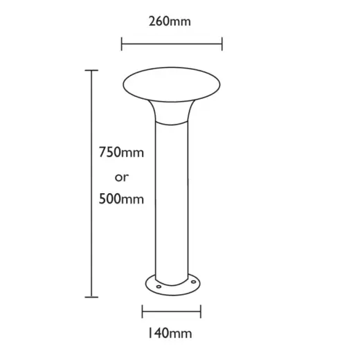 Tulipa 500 G Path Light - 500mm, Dark Charcoal Grey - Image 6