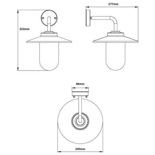 Stellus Modena - Stainless Steel Outdoor Wall Light - Image 4