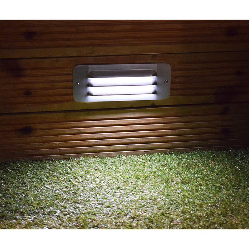 Charleston Aged Silver Brick Light - Louvered Front - (240v) - Image 3