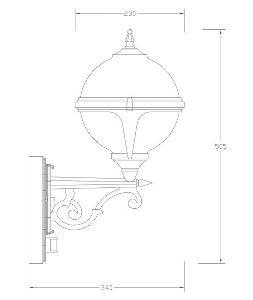 Mystic White Globe Wall Light with PIR Motion Sensor - Image 3