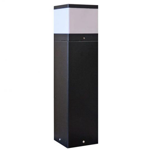 CUBIC - 0.6m Bollard Light with 9w LED Photocell Bulb - Graphite Black
