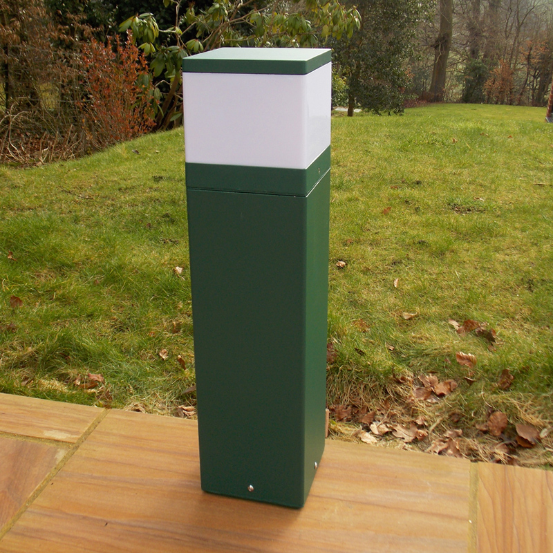 CUBIC - 0.6m Bollard Light with 9w LED Photocell Bulb - Garden Green - Image 5