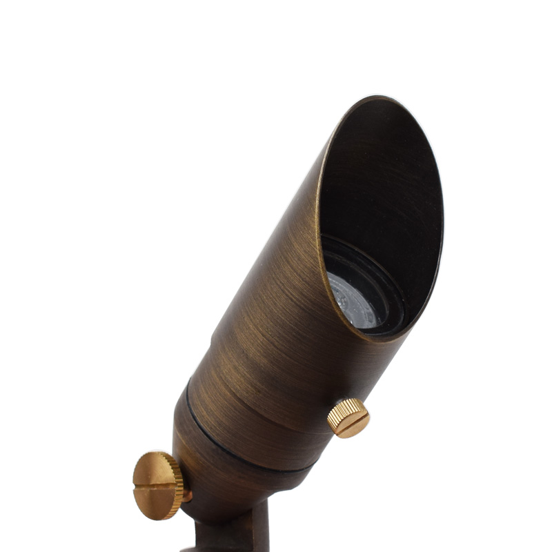 Charleston Minilite - Mini Spotlight - Solid Brass - Rustic Bronze Finish (12V Plug and Play)