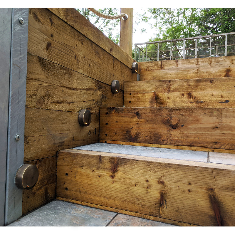 Monolite Step Lights - Brass (Rustic Bronze) - VERSA 12v Plug & Play - Image 4