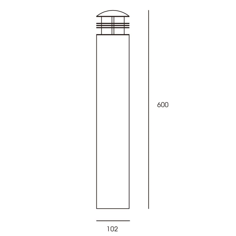 Charleston Bollard Dimensions