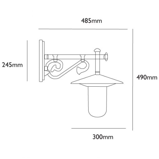 Darlington - Traditional Copper Wall Light with 9w LED Photocell Bulb – Dusk to Dawn - Image 4