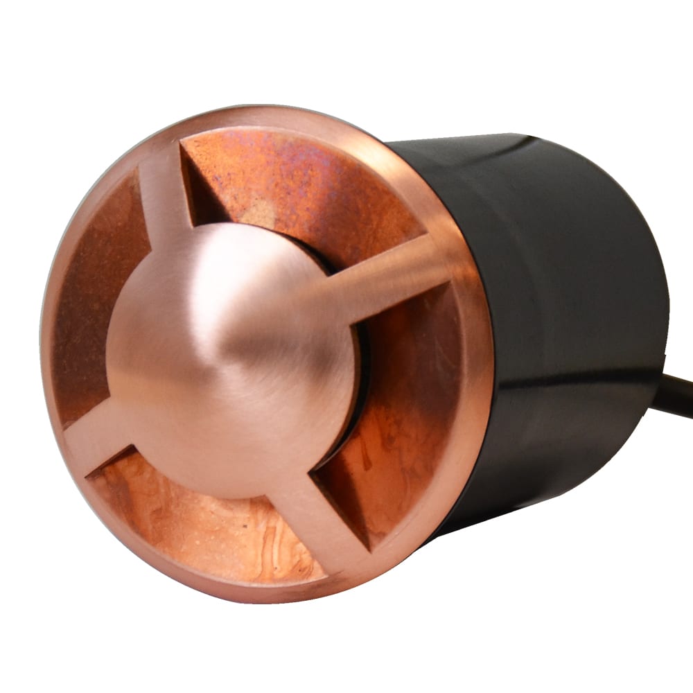 QuadMarka - 240v 4 Way Recessed Ground / Step Light - Natural Copper - Image 8