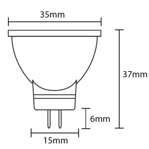 Lumena MR11 LED 2.5W AC/DC - Warm White or Daylight White - Image 2