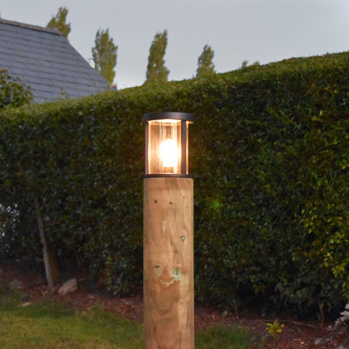 Radiata Edisol - 800mm Solar Traditional Pine Post Light - Black or Silver - Image 6