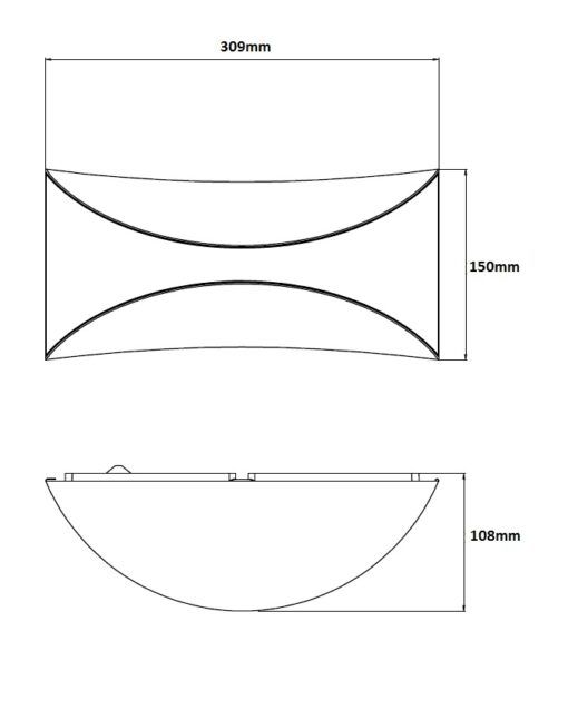 Spacelite - Stainless Steel Up & Down Wall Light / Bulkhead Light - Image 4