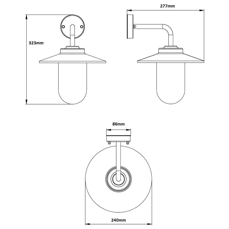 Stellus Modena - Stainless Steel Outdoor Wall Light - Image 4