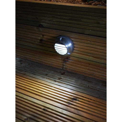 Slatlite 240V Garden Step Light - Aged Silver Finish - Image 3