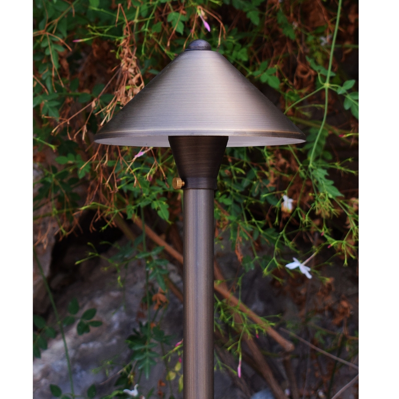 Charleston Coolie - Solid Brass Spreadlight with Ground Spike (12v) - Image 4