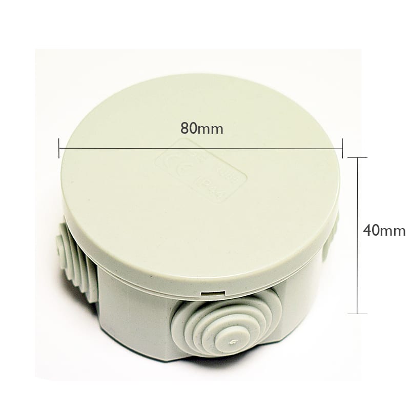 4 Way Junction Box with Rubber Grommets - Grey - Image 3