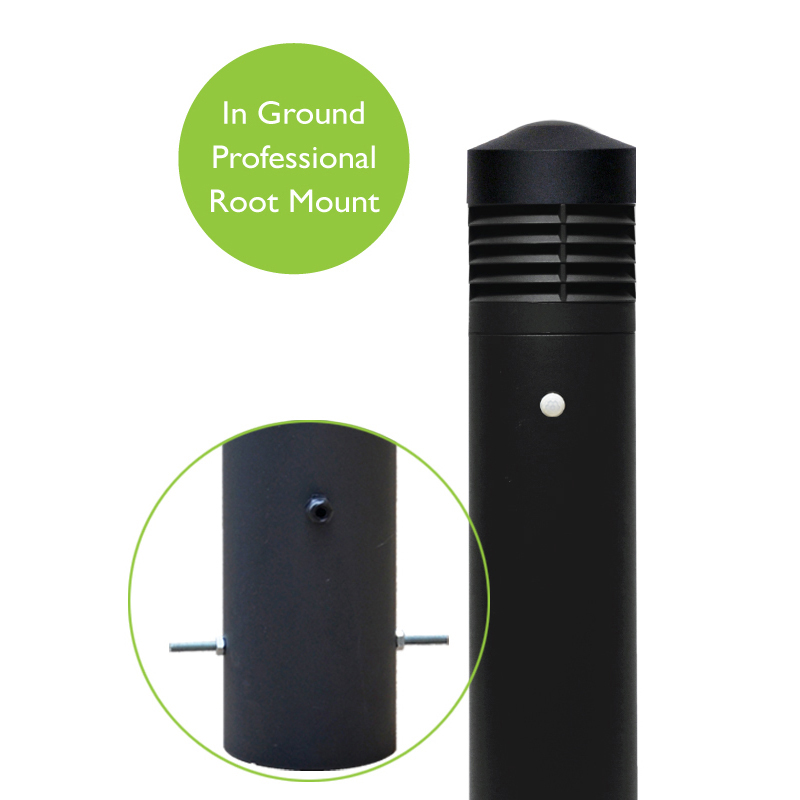 Fortress PIR Security Bollard Light - Professional Root Mount System