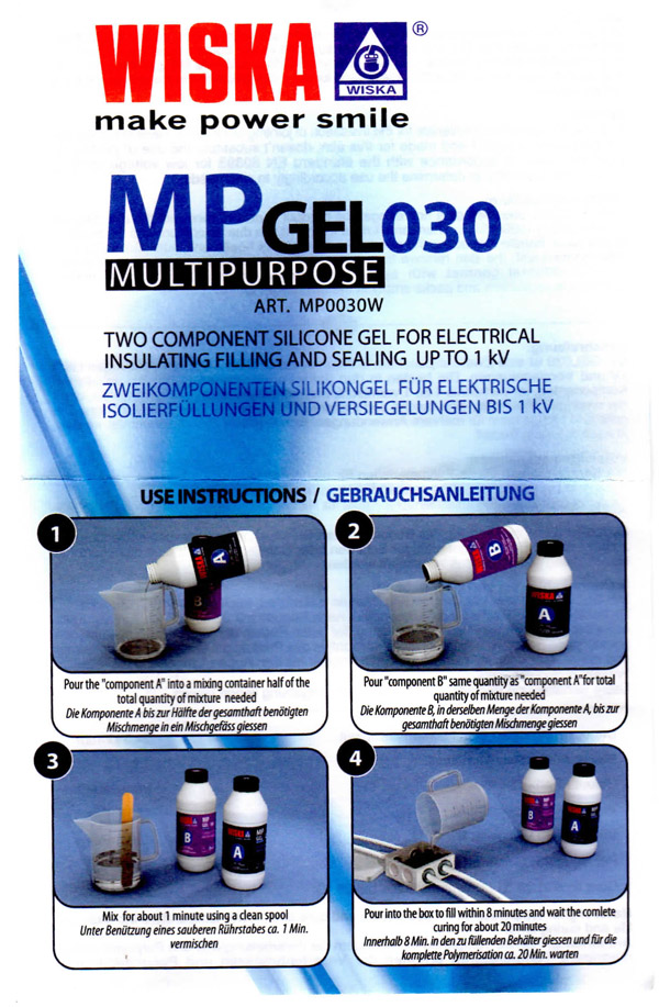 WISKA MP Gel 030 - 300ml Multipurpose Gel for Electrical Insulation - Image 2