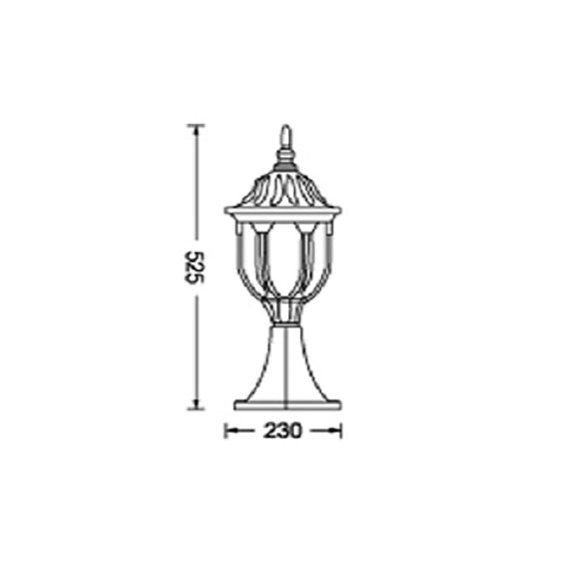 Amphora Traditional Pedestal Lantern with Photocell (Dusk to Dawn) - Image 4