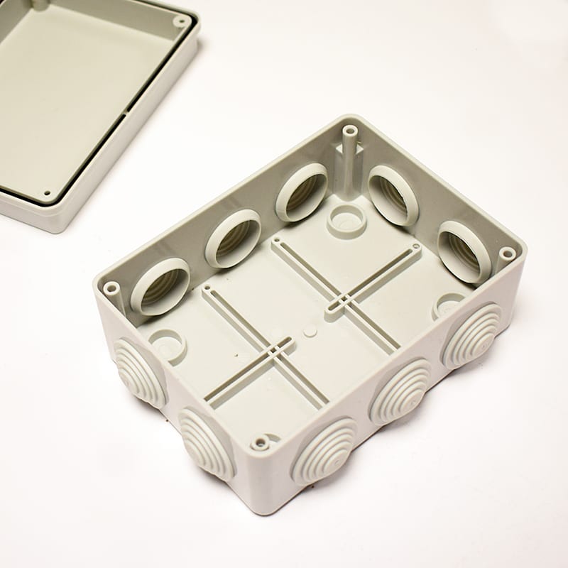 10 Way Junction Box with Rubber Grommets - Grey - Image 2