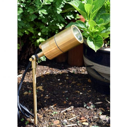 Ultra-Spikelight 60 - Solid Natural Brass - Polished Finish (12v Plug & Play) - Image 2