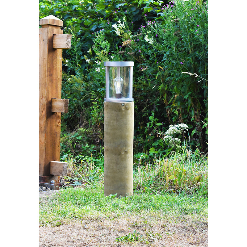 Radiata Edisol - 800mm Solar Traditional Pine Post Light - Black or Silver - Image 5