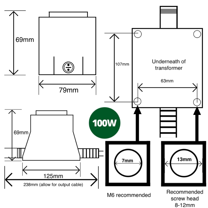 12v AC Waterproof Transformer (Various Wattages) - Versa Plug & Play Output Cable - Image 7