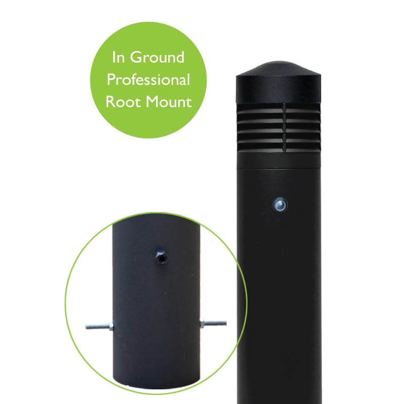 Fortress Dusk to Dawn Bollard Light (Photocell) - Professional Root Mount System