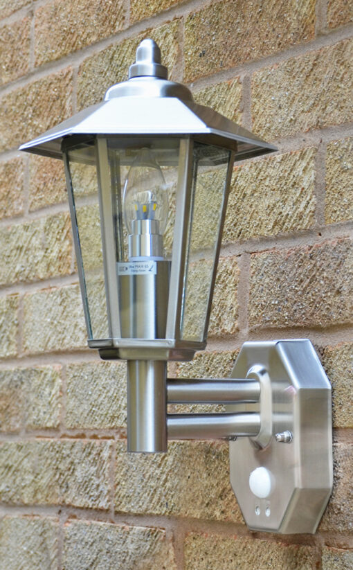 Stellus CONTESA WL S - Stainless Steel Wall Light with PIR Motion Sensor