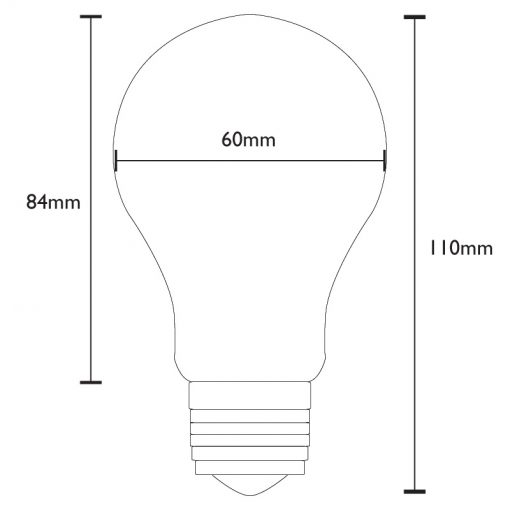 6W LED Filament GLS Bulb E27 - 240v - Warm White 2700K - Image 4
